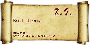 Keil Ilona névjegykártya